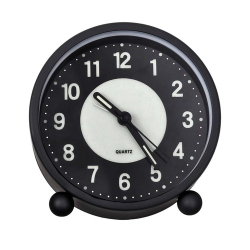 New black bedside alarm clock - black,