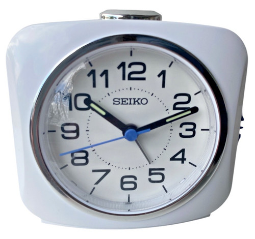 Seiko white bedside - bedside, alarm
