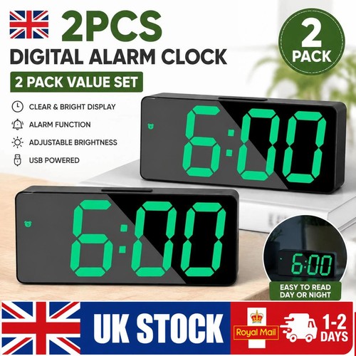 2xalarm clock led display - clock,