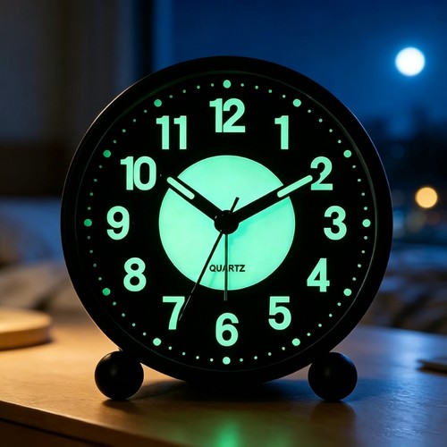 Alarm clock bedside ticking - alarm, no