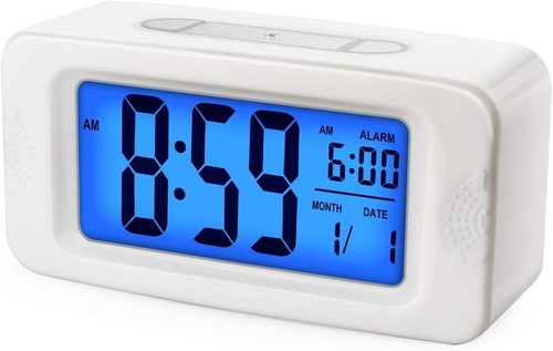 Digital alarm clock light - light, up