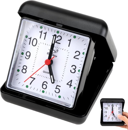 Folding travel alarm clock - alarm,