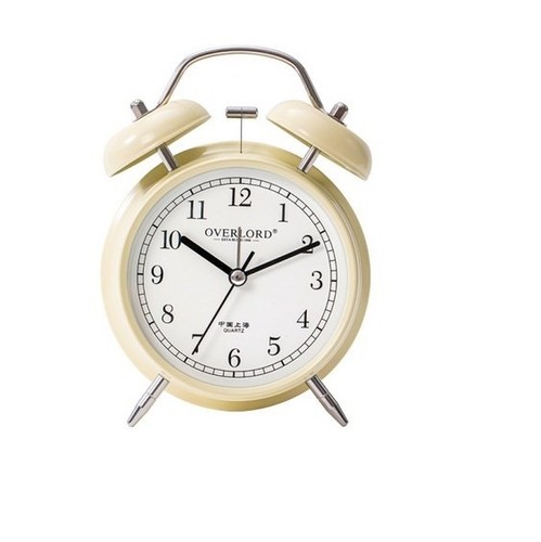 Twin bell alarm clock with - bell,