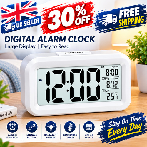 Digital led bedside snooze - bedside,
