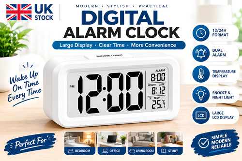 Digital led bedside snooze - led,