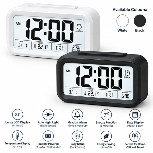 Digital led bedside - led, snooze