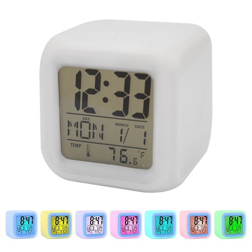 Led digital silent alarm - led,