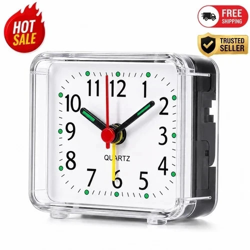 Compact portable alarm clock - compact, &