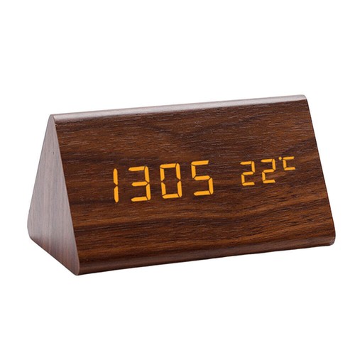 Bedside wooden digital alarm - digital,