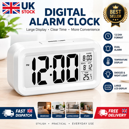 Digital led bedside snooze - led,